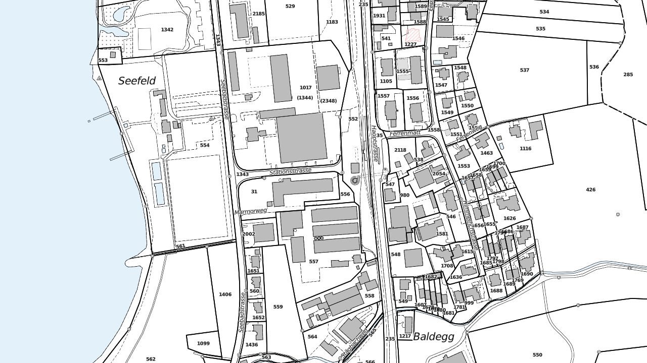 Auszug aus dem Grundbuchplan der Geoinformation des Kantons Luzern
